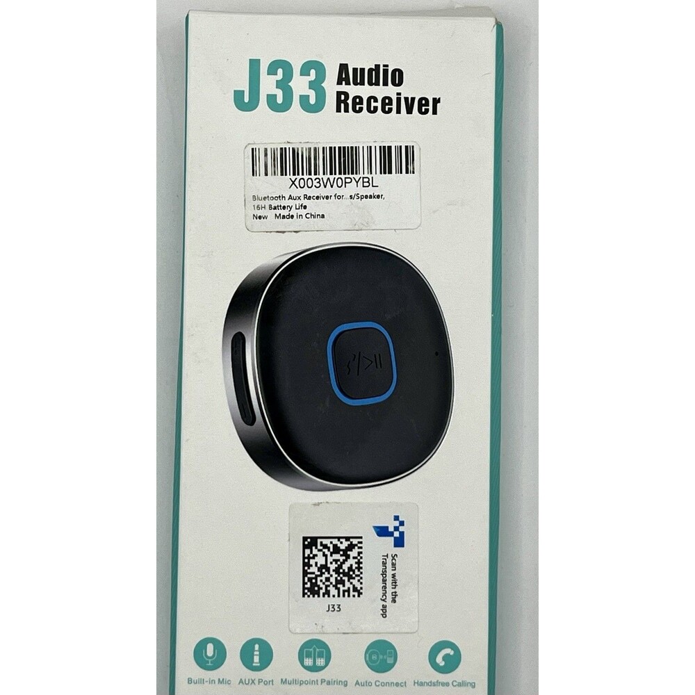 Bluetooth Receiver,  Wireless Portable 3.5Mm Aux Car Adapter, Bluetooth 5.0 Wire